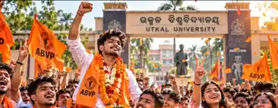 ABVP scores big at Utkal University, Abhiram Mishra elected President