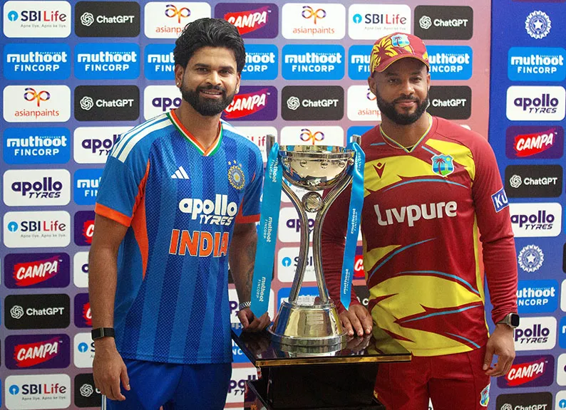 Series ends in draw as heavy rain washes out final T20 match between India and West Indies