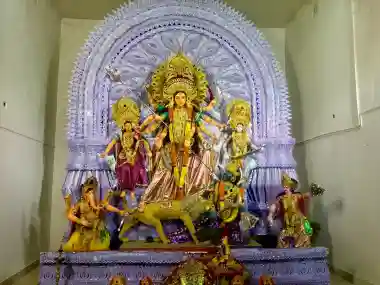 Maa Durga worshipped as Uttarayan at Baramunda Puja Pandal
