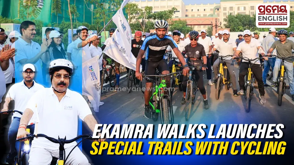 Ekamra Walks flags off UMI special trails with cycling ride to Ekamra Kanan
