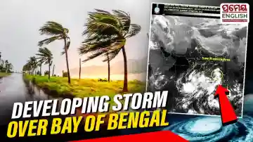 Developing storm over Bay of Bengal moving towards Odisha and Andhra coastline