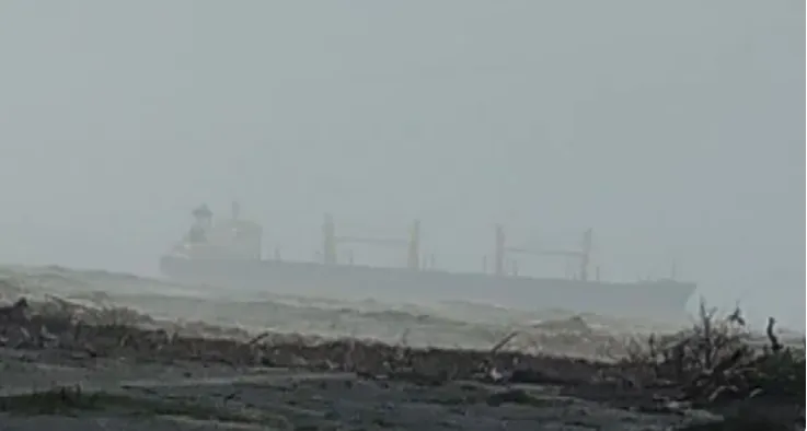 Cyclone Arnab: Sulphur cargo vessel runs aground near Antarvedi in Andhra Pradesh