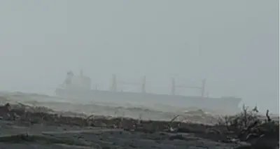 Cyclone Arnab: Sulphur cargo vessel runs aground near Antarvedi in Andhra Pradesh