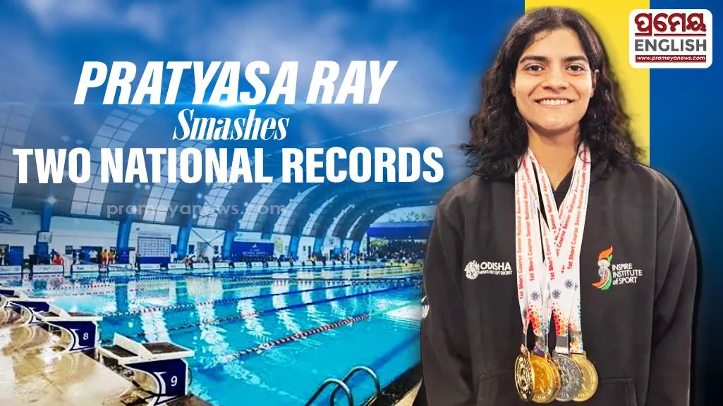 Pratyasa Ray breaks two national backstroke records while winning four gold medals in Ahmedabad