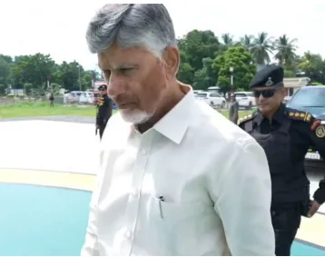 Cyclone Arnab: Andhra CM Chandrababu Naidu inspects flood-hit fields, reviews relief operations