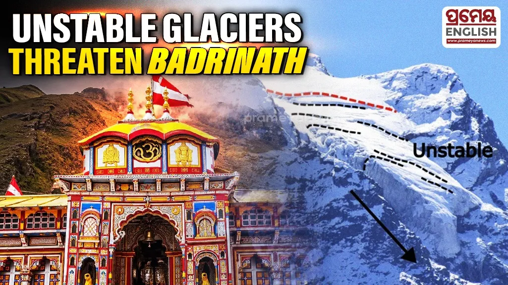 Three unstable hanging glaciers currently threaten Badrinath pilgrimage town
