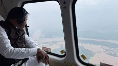 CM Majhi conducts aerial survey of flood-affected Ganjam