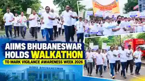 AIIMS Bhubaneswar organises walkathon to mark Vigilance Awareness Week