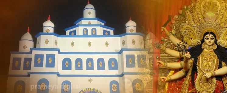 Durga Puja 2026: 70-Ft Raj Palace arch & silver crowns