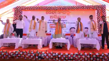 Odisha: Dharmendra leads 'Seva Jyoti Yatra' in Anugola as PM Modi completes 25 years in public office
