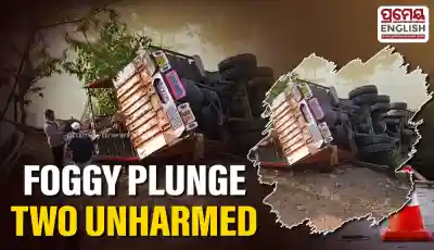Truck plunges into river amid dense fog in Balasore, Two safe
