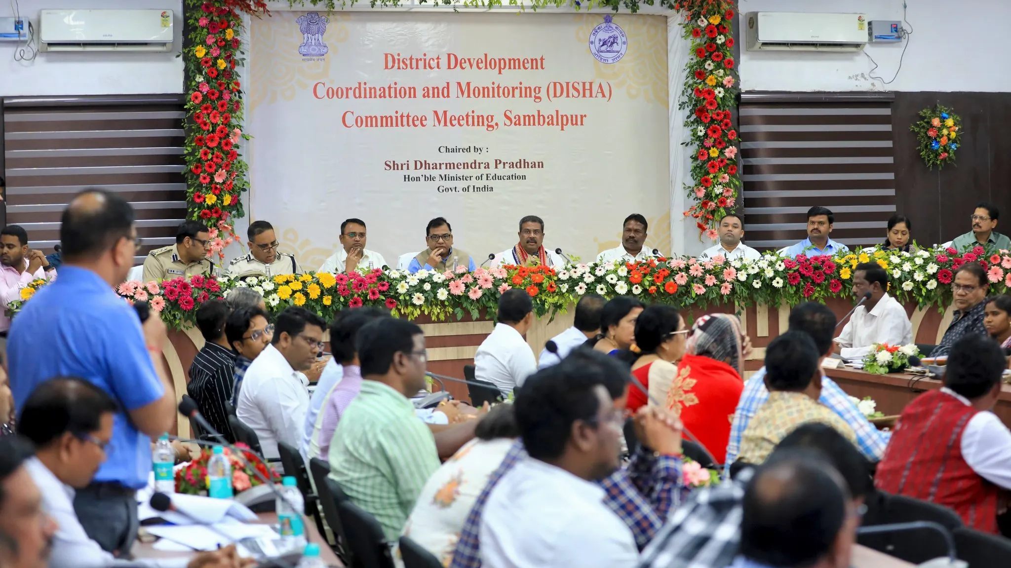 Union Minister Dharmendra Pradhan reviews progress of development projects at DISHA meet in Sambalpur 