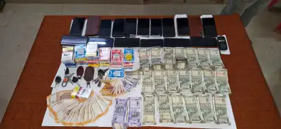 Police raid illegal gambling den in Odisha’s Tangi village, seize cash, vehicles, and gambling equipment