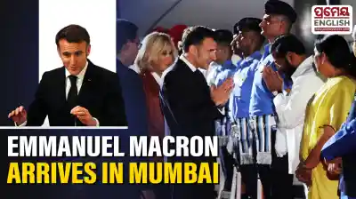 French President Emmanuel Macron arrives in Mumbai for crucial defence and AI talks