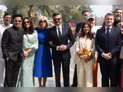 French President Macron meets Anil Kapoor, Manoj Bajpayee, Zoya Akhtar