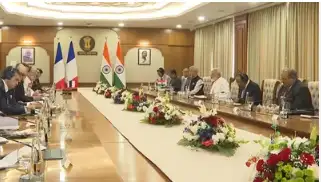 PM Modi and French President Emmanuel Macron hold delegation-level talks in Mumbai