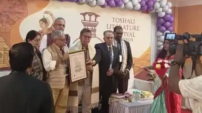 Eminent Poet Robin S Ngangom Receives Jayanta Mahapatra Award at 4th Toshali Literature Festival