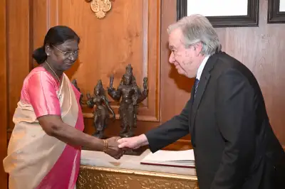 UN Secretary General calls on President of India