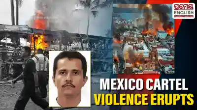 Widespread Mexico cartel violence erupts after drug lord dies prompting shelter warnings for Indians