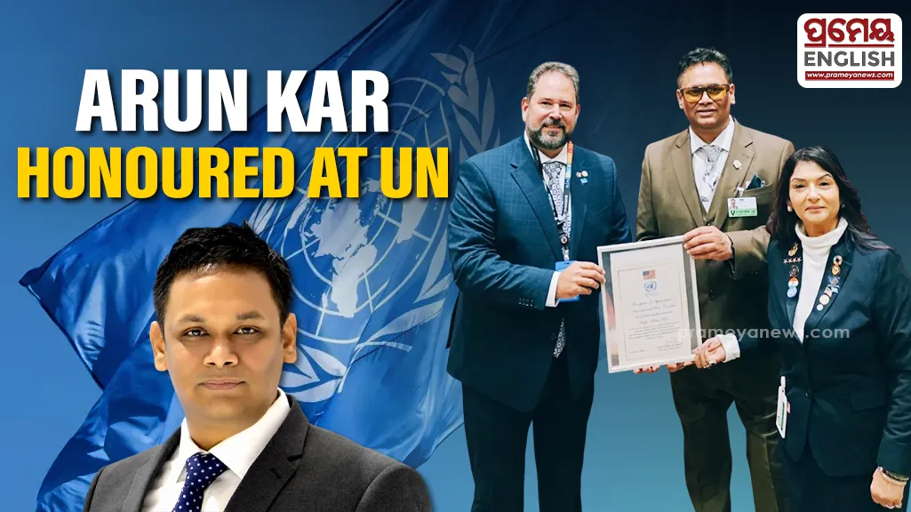 Odisha's Arun Kar honoured at United Nations for Outstanding Humanitarian Contributions