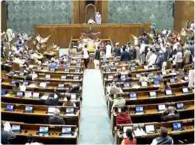 Lok Sabha adjourned amid opposition uproar during budget session