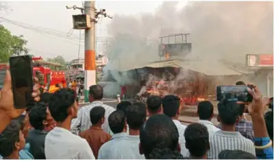 LPG cylinder explosion guts 11 shops in Angul