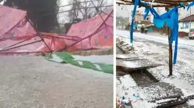 Norwester accompanied by hailstorm wreaks havoc in Kalahandi’s Koksara