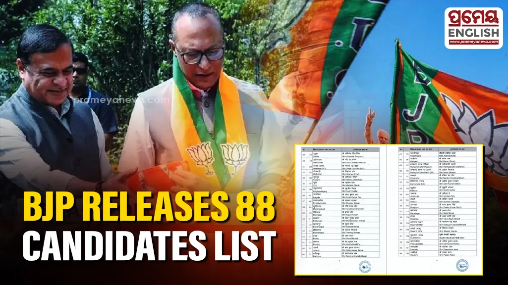 BJP releases first list of 88 candidates for Assam polls