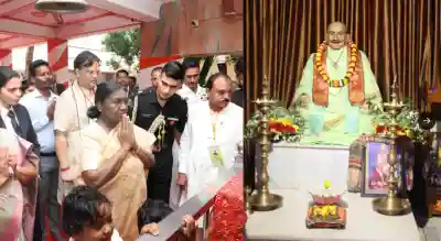 President Murmu offers prayers at Baba Neem Karoli's samadhi site in Vrindavan