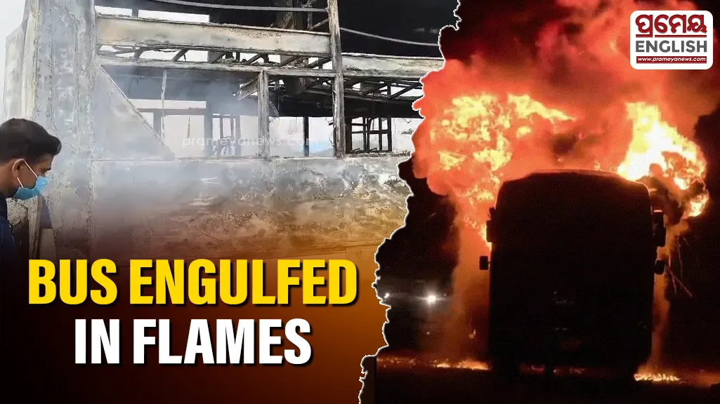 Fire engulfs Bhubaneswar-Malkangiri bus, all passengers safe