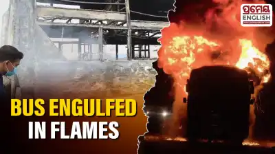 Fire engulfs Bhubaneswar-Malkangiri bus, all passengers safe