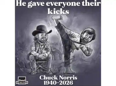 Stunning Amul Chuck Norris tribute celebrates the unmatched legacy of the late martial arts hero