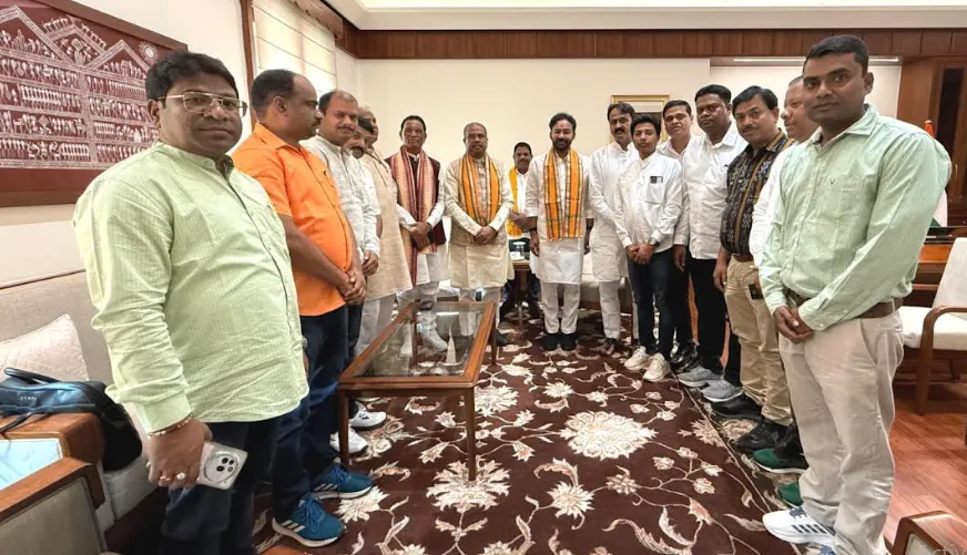 Dharmendra Pradhan Meets Union Minister G. Kishan Reddy, Seeks Incentives for NALCO Employees