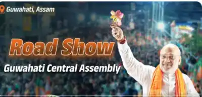 Amit Shah holds roadshow in Guwahati ahead of Assam Assembly elections