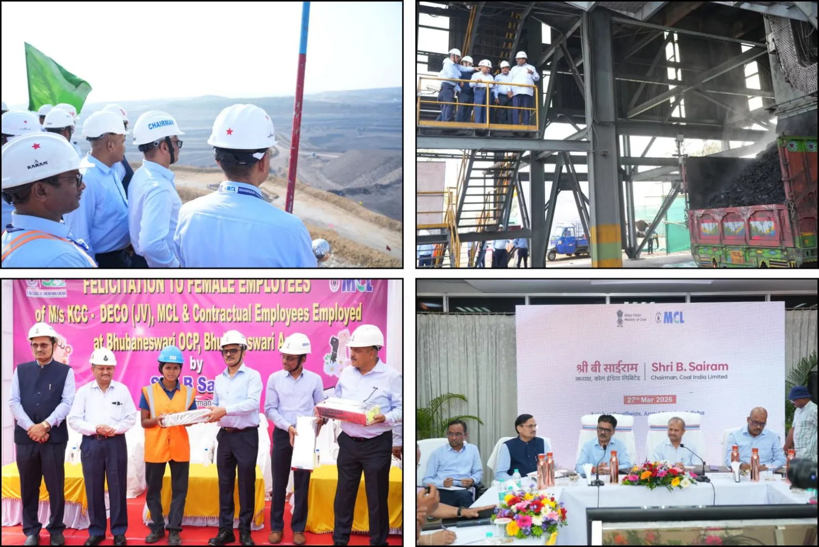 CIL chairman inspects MCL’s mining operations