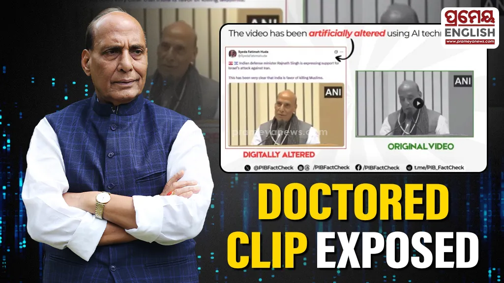 PIB debunks doctored video of Rajnath Singh extending support to Israel during West Asia conflict
