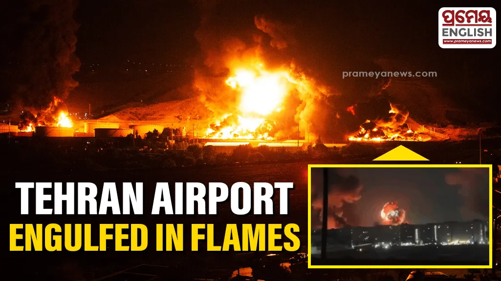 Iran-Israel conflict escalates as Tehran Mehrabad Airport burns following heavy airstrikes