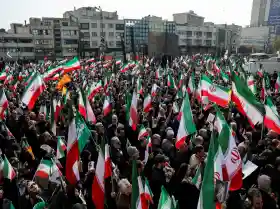 Crowds gather in Tehran's Enqelab Square to pledge allegiance to Iran's new Supreme Leader Mojtaba Khamenei