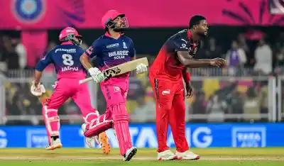 RR Crush RCB ss Vaibhav Sooryavanshi Smashes Record Fifteen Ball Fifty In Guwahati