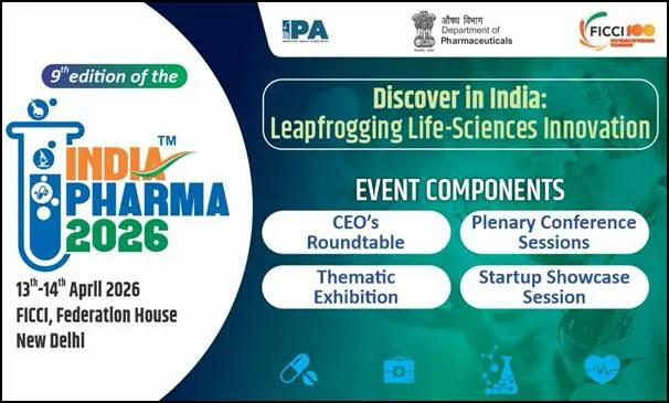 India Pharma-2026 to be held on April 13,14 in New Delhi