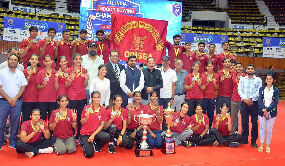 Odisha won 19 medals in National Rowing Indoor meet