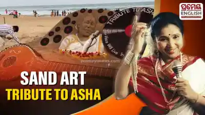 Sudarshan Pattnaik pays heartfelt tribute to Asha Bhosle through sand art