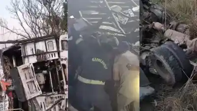 Six killed, seven injured as wedding returnees’ bus collides with truck in Hapur