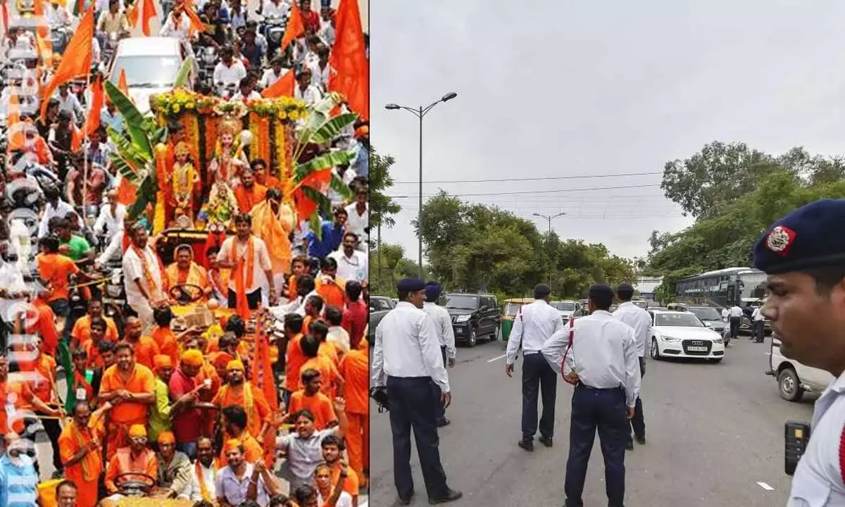 The Commissionerate Police on Monday issued a detailed traffic advisory ahead of Hanuman Jayanti and Maha Bishuba Sankranti celebrations on April 14, warning commuters of potential congestion, diversions, and temporary road closures across the city.