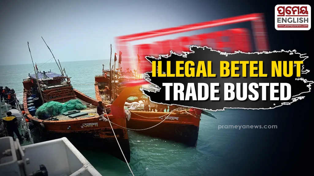 Illegal betel nut smuggling busted off Paradip Coast; two boats seized