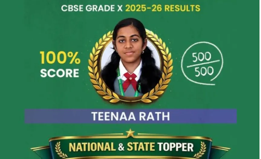 Odisha’s Teenaa Rath achieves perfect score in CBSE Class X exams

