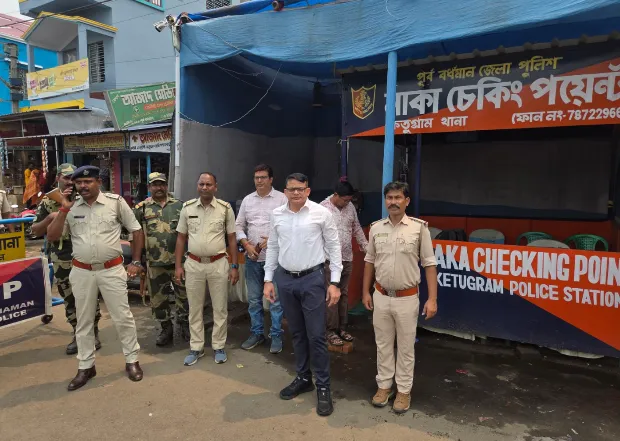 Odisha IPS Officer Dr. Satyajit Naik Oversees Election Security in Purba Bardhaman, West Bengal