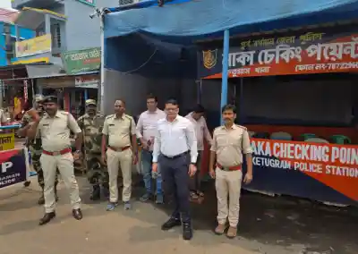 Odisha IPS Officer Dr. Satyajit Naik Oversees Election Security in Purba Bardhaman, West Bengal