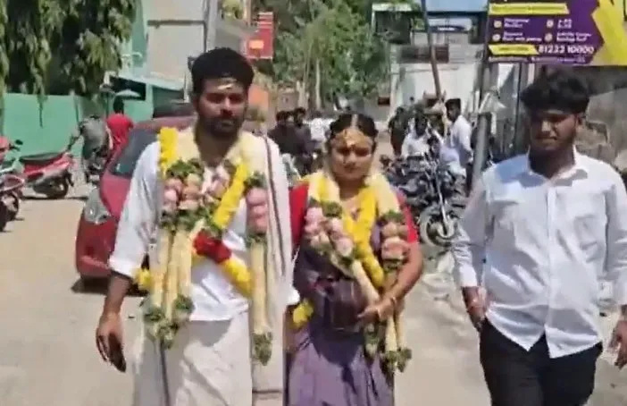 Kanchipuram newlyweds head straight from wedding altar to polling booth in viral show of civic duty