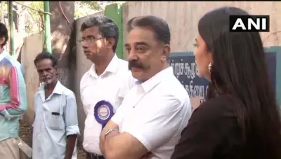 Tamil Nadu Polls: MNM chief Kamal Haasan, daughter Shruti Haasan cast votes in Chennai